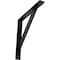 Ekena Millwork Traditional Steel Bracket, Powder Coated Black 2"W x 16"D x 16"H BKTM02X16X16TRPBL - alternate 1